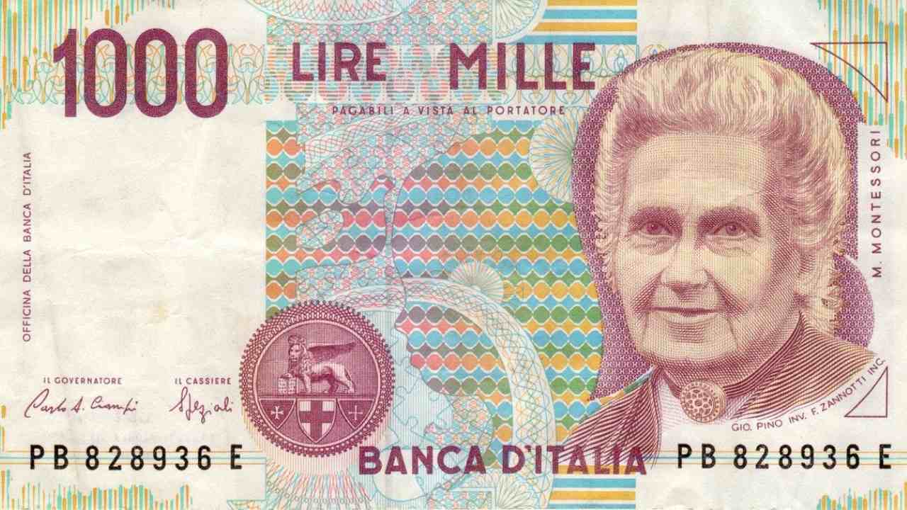 1000 lire Montessori