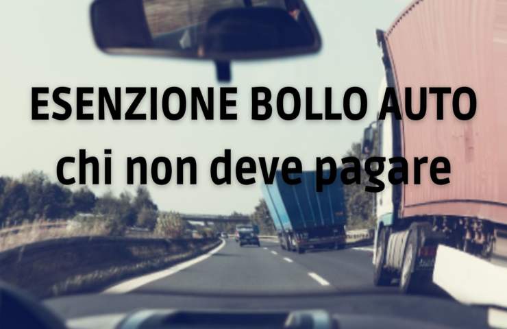 esenzione bollo auto