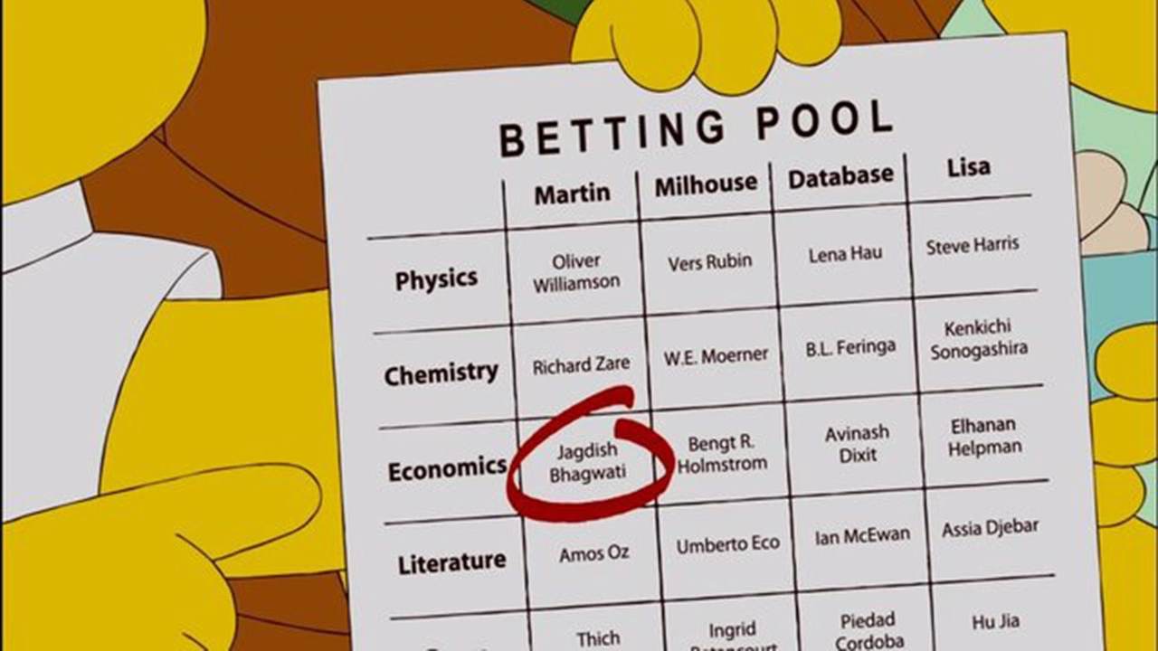 Premio Nobel Economia Simpsons